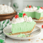Shamrock Shake Pie: Easy No-Bake Dessert in 5 Minutes 48 Shamrock Shake Pie in graham crust with whipped cream